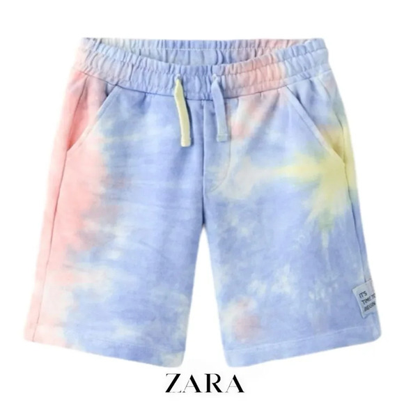 ZARA Kids | Multicolored | TIE DYE PLUSH SHORTS - Picture 1 of 5